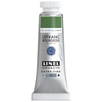 Imagen de Lefranc Bourgeois Linel Gouache Tubo extrafino (14 ml), color verde