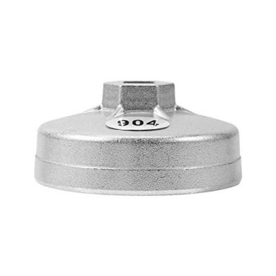 Imagen de Qiilu Llave de filtro aceite, 79 mm 15 Flauta Tapa aluminio aceite Cartucho Herramienta extracción enchufe coche
