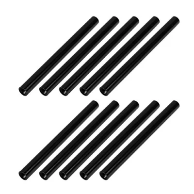Imagen de sourcing map 10Uds M3 x 60mm Redondo Aluminio Columna Aleación Separador Espaciador Vástago Sujetador para Cuadricóptero Negro