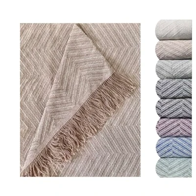 Imagen de GFD Colcha Multiusos Espiga para sofá y Cama Algodón Poliéster, Manta Foulard Cómoda Práctica Suave, Plaid Cubrecama, Cubre (Camel, 230 x 260)