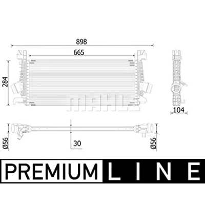 Imagen de MAHLE ORIGINAL CI 515 000P Intercooler OPEL: Insignia A Berlina, Astra J GTC, Hatchback