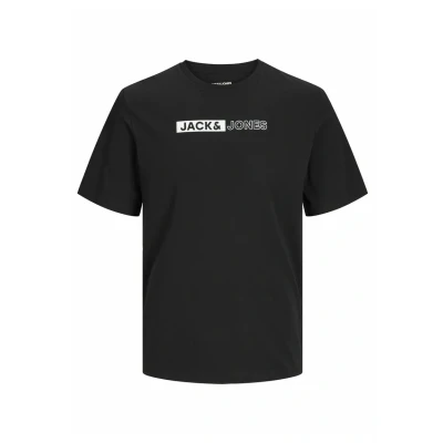 Imagen de JACK &amp; JONES PLUS ecorp Logo tee Play SS O n Noos Pls Camiseta, Black/Print:Play 5, XXXL para Hombre