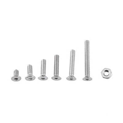 Imagen de 250pcs M2 Tornillos de Zócalo Hexagonal con Tuercas Hexagonales Surtido A2 Acero Inoxidable(C: Flachkopf)