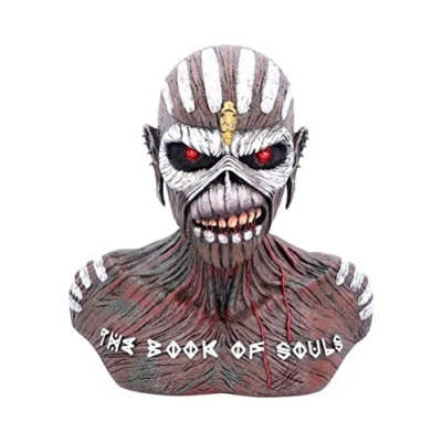 Imagen de Nemesis Now Iron Maiden Book of Souls Bust Box, Brown, 26cm Caja, Resina, Libro de Las Almas Eddie (Grande), 26 cm