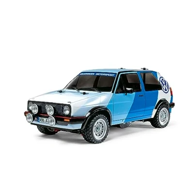 Imagen de TAMIYA 58714 1:10 RC VW Golf II GTI 16V Rally MF 01X Coche teledirigido, vehículo, modelismo, Montaje, afición, Kit de Montaje RC, sin barnizar
