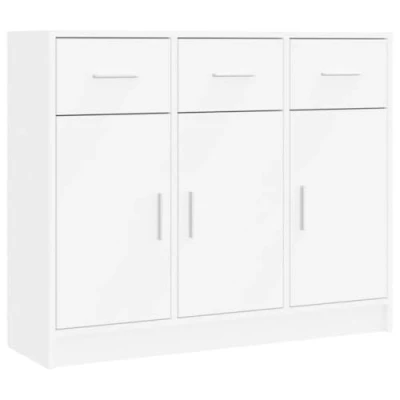 Imagen de vidaXL Aparador de Madera ingeniería Blanco 91x28x75 cm