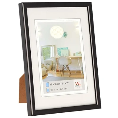 Imagen de walther design KVX342D New Lifestyle marco de fotos plástico con cristal acrílico, 27,7 x 42 cm (DIN A3), acero