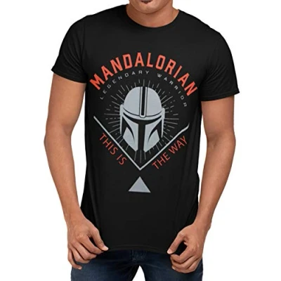 Imagen de Star Wars Camiseta para Hombre The Mandalorian Negro Medium