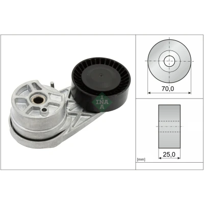 Imagen de INA 534 0725 10 Brazo tensor, correa trapecial poli V FORD: Transit Custom V362 Furgón, Bus, V363 Furgón norauto, oscaro,