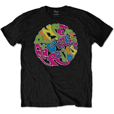 Imagen de Prince In A Day (Back Print) Camiseta, Negro (Black Black), Large para Hombre