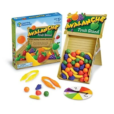 Imagen de Learning Resources Juego para desarrollar habilidades motoras finas y aprender los colores Avalanche Fruit Stand