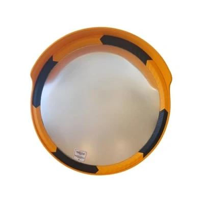 Imagen de PARKING FACIL Espejo de Tráfico Convexo Seguridad con Marco Tamaño: Ø 80 cm Color Naranja y Negro Incluye Soporte Poste Pared 1 Unidad