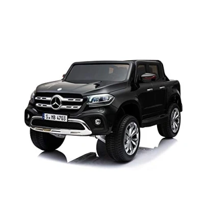 Imagen de FINOOS Mercedes x Classe Coche Eléctrico para niño 2 Plazas, Infantil con Mando a Distancia 2,4 GHz, 4x4, Motor 4 12V 35W, 1 7 Años (Negro)