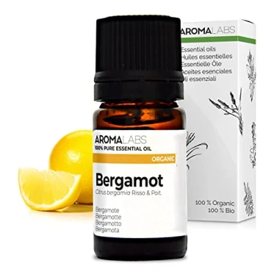 Imagen de BIO Aceite Esencial Bergamota 5mL 100% Puro, Natural, Quimiotipado y Certificado AB Aroma Labs (Marca Francesa)