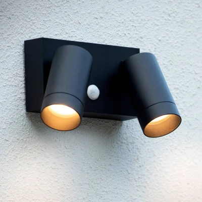 Imagen de Lucide TAYLOR Foco de pared Fuera 2xGU10 IP54 Negro