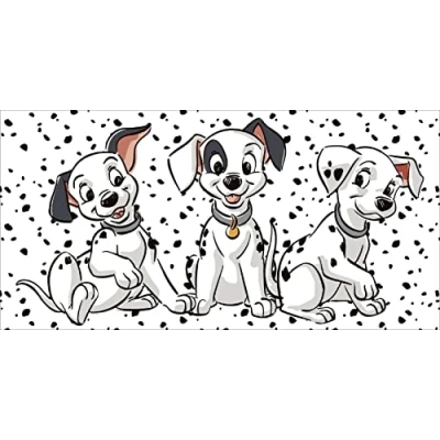 Imagen de Jerry Fabrics Disney 101 Dalmatian Lucky Bath Towel, 70 x 140 cm, Multicolor