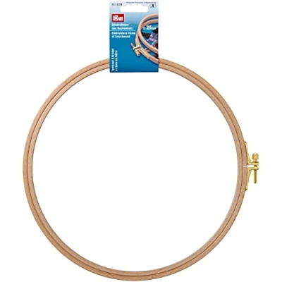 Imagen de Prym Color Natural (0.8x25cm) Haya Madera Bordado Marco con Latón Tornillo 1 Pedazo