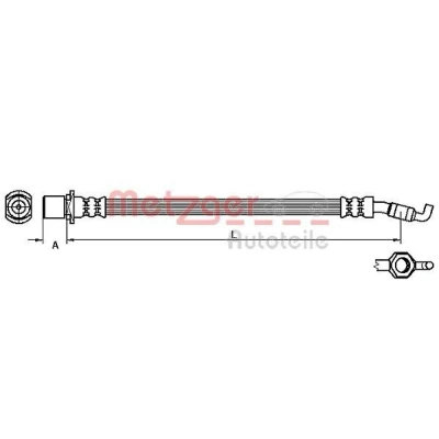 Imagen de METZGER 4110057 Latiguillos de Freno 225 TOYOTA: Corolla Verso