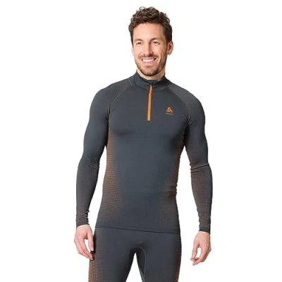 Imagen de Odlo Bl Top Turtle Neck L/S Half Zip Performa Undershirt, Negro, Extra Large para Hombre