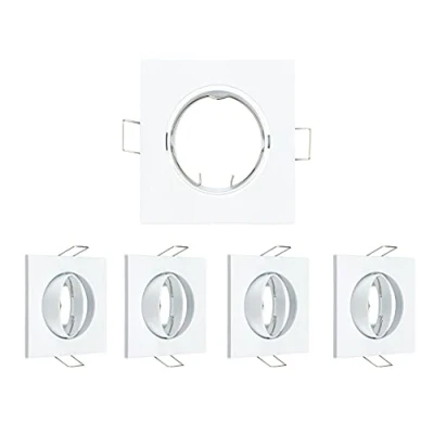Imagen de Popp® Marco para Foco Empotrable, ARO Bombillas GU10, luz Led Redondo Fijo orientable (Pack 5, 004 ACTIVO)