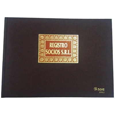 Imagen de Dohe 9912 Libro registro, registro de socios S.R.L., folio apaisado