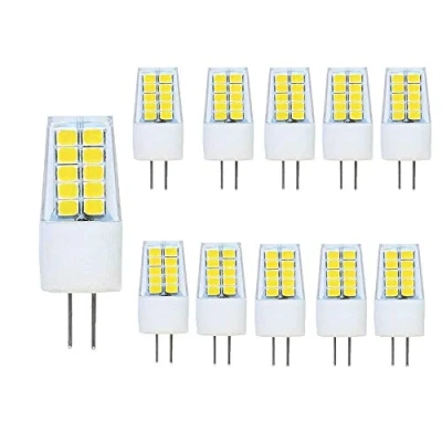 Imagen de OUGEER 10 bombillas LED de bajo consumo G4 3 W, 20 SMD 2835, luz blanca fría 6000 K, 300 lm, CA 220 240 V, repuesto lámpara halógena 30 no regulable
