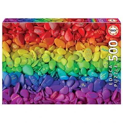 Imagen de Educa Puzzle de 500 Piezas para Adultos Piedras Colores. Incluye Pegamento Fix Puzzle. A Partir 11 años (19248)