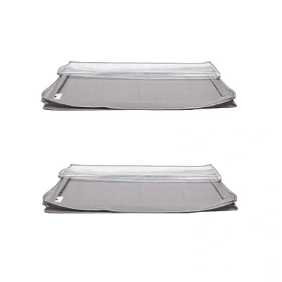 Imagen de Amazon Basics Bolsas de almacenamiento bajo la cama, para Ropa, 2 Unidad, Gris, 46 x 107 15 cm