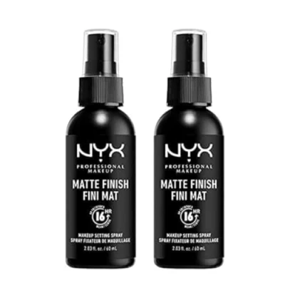 Imagen de NYX Professional Makeup Spray fijador Setting Spray, Larga duración, Ligero, Fórmula vegana, Acabado Matte, Pack doble, 60 ml