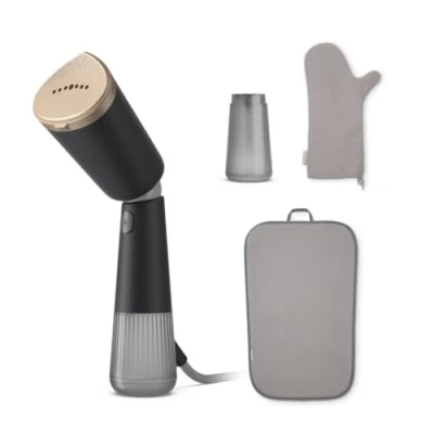 Imagen de Vaporizador de mano Philips Serie 5000 Lista en 35 segundos con cabezal ajustable, placa vapor calentamiento activo, ajustes Eco y Max, para una ropa lisa sin arrugas (STH5030/80)