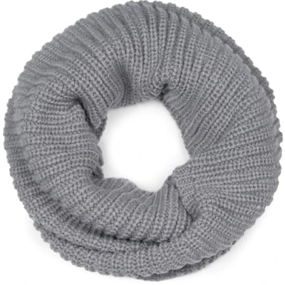 Imagen de styleBREAKER bufanda de punto fino unisex, tubular un solo color, para invierno, 01018112, color:Gris
