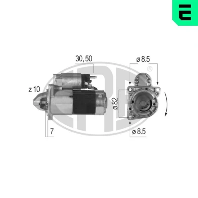 Imagen de ERA 220643 Motor de arranque 12 1,9 10 FIAT: Ducato III Furgón, Camión plataforma / Chasis, Bus, OPEL: Zafira B