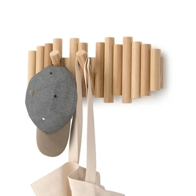 Imagen de Umbra Picket Percha de Pared con 5 ganchos extraíbles, Natural