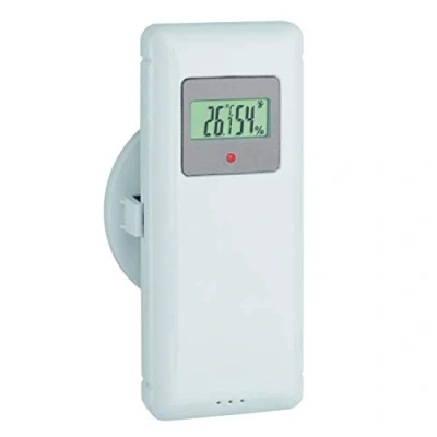 Imagen de TFA Dostmann transmisor termo higro, 30.3244.02, exterior para estación meteorológica 35.1156.01, con pantalla, blanco, 65 x 40 110 mm
