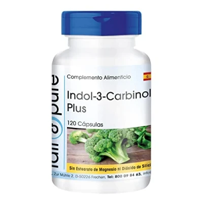 Imagen de Fair &amp; Pure® Indol 3 Carbinol con brócoli en polvo Vegano y altamente dosificado Alta pureza 120 Cápsulas