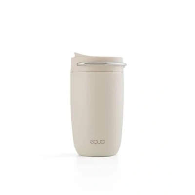 Imagen de EQUA Taza térmica de 300 ml, acero inoxidable, doble aislamiento, caliente hasta 4 horas, 100% a prueba fugas, color gris