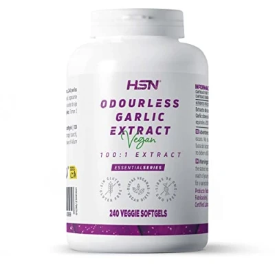 Imagen de ajo Blanco Sin Olor de HSN 240 Perlas con 2000 MG Extracto aceite diente 100x Veces Más Concentrado (Allium sativum) No GMO, Vegano, Gluten