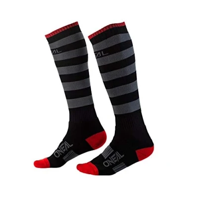 Imagen de O&#039;Neal Calcetines de motocross MTB Downhill Freeride Absorción del sudor, zona talón y la suela reforzada Pro MX Scramler Unisex Adulto Negro Gris Rojo Talla única