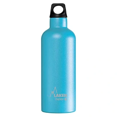 Imagen de Botella Térmica de Acero Inoxidable Doble Pared Aislada al Vacío Laken (0,5L Azul Claro) Para Niños y Adultos/Para Gimnasio Deportes Resistente Duradera