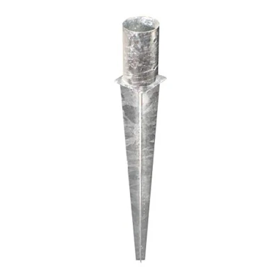 Imagen de Alberts 211455 Anclaje Para enterrar, postes de madera cuadrados y redondos, Galvanizado en caliente, Ø141 mm, Longitud total 750 mm