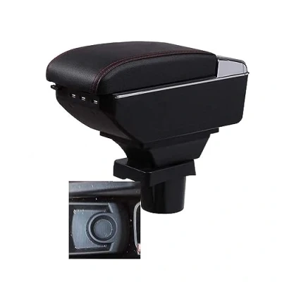 Imagen de MARXAN Apoyabrazos Coche para Citroen C4 Grand Picasso, Apoya Brazos Cuero Reposabrazos Doble Capa Caja Central Consola con Puertos Carga USB Tapizado Almacenamiento Interior Piezas