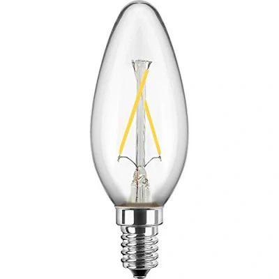 Imagen de Bombilla LED con forma de vela, 2,5 W (25 W), E14, 250 lm, 2700 K, cristal transparente