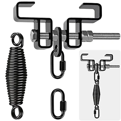 Imagen de Dolibest Percha de acero resistente, soporte bolsa pesada, colgador saco pesado para boxeo, boxeo Muay Thai (con resorte)