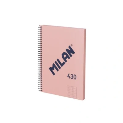 Imagen de MILAN® Cuaderno A5 con tapa dura, cuadrícula 5 x mm, 80 hojas de 95 gr/m², colección 430, rosa
