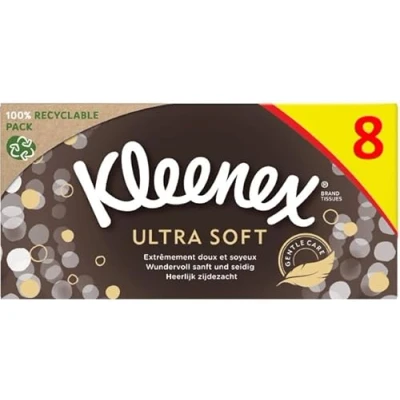Imagen de Kleenex ultrasoft caja de pañuelos Ultra suave 2 paquetes