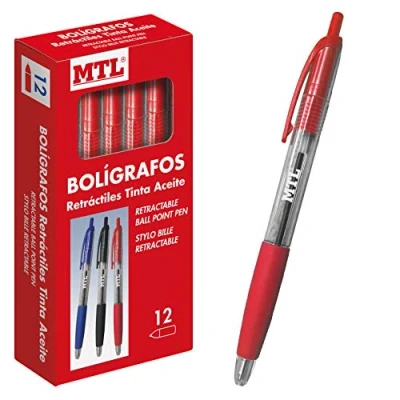 Imagen de Dohe Caja de bolígrafos retráctiles 1,0 mm 12 uds Rojo