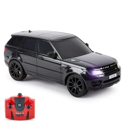 Imagen de CMJ RC Range Rover Sport Luces LED de Rango superdeportivo con Control Remoto, 2.4ghz. Carrera 10 Juntos 1:24 (Negro)