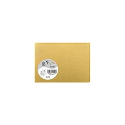 Imagen de Clairefontaine 111390C Un paquet de 25 cartes Pollen 11x15,5 cm 210g, Or