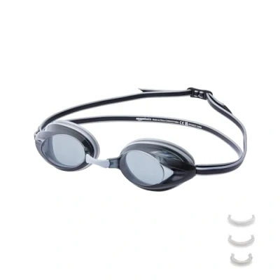 Imagen de Amazon Basics Gafas de natación unisex para adultos, Talla única, color plateado
