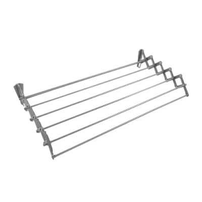 Imagen de ABJ Tendedero de pared telescópico para pared, acordeón, soporte color gris, 90 cm
